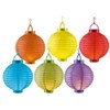 Set of 6 Paper Lanterns LED Light Diameter 20 cm Wireless Paper Lanterns Lantern