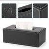 DRDGL Rectangular PU Leather Tissue Box Cover Holder, Minimalistic, Elegant