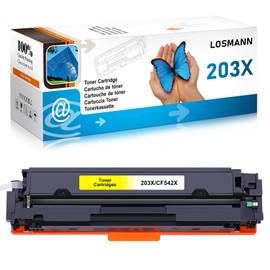 LOSMANN 203X Toner Compatible with HP 203X CF542X 203A CF542A for HP Color Laserjet Pro MFP M281fdw MFP M280nw MFP M281cdw MFP M281fdn , HP Color Laserjet Pro M254dw M254dn M254nw (Yellow)