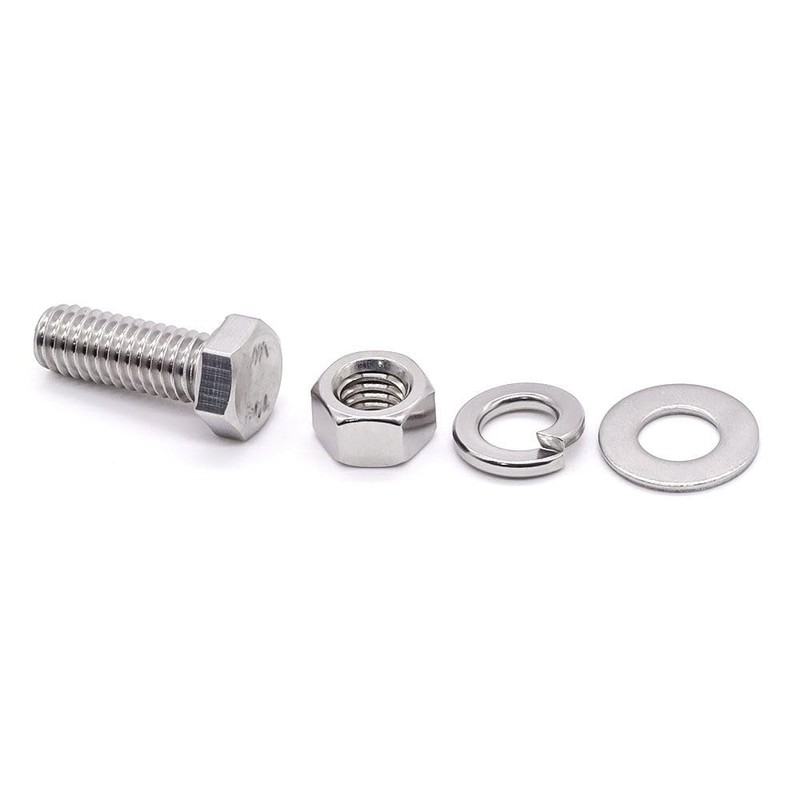 12 Sets M6-1.0 x 25mm Hex Bolts with Hex Nuts