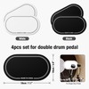 Facmogu 4pcs Double Bass Drum Pedal Dampening Patches, Self-Adhesive Drumhead