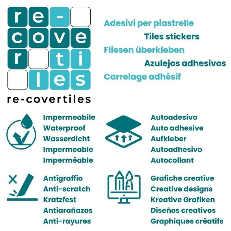 RE-COVERTILES - PS00179 PS00179 Tile Stickers Bathroom and Kitchen 10