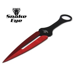 Snake Eye Tactical 9" 3pc Throwing Knife Set w/Nylon Sheath (red)