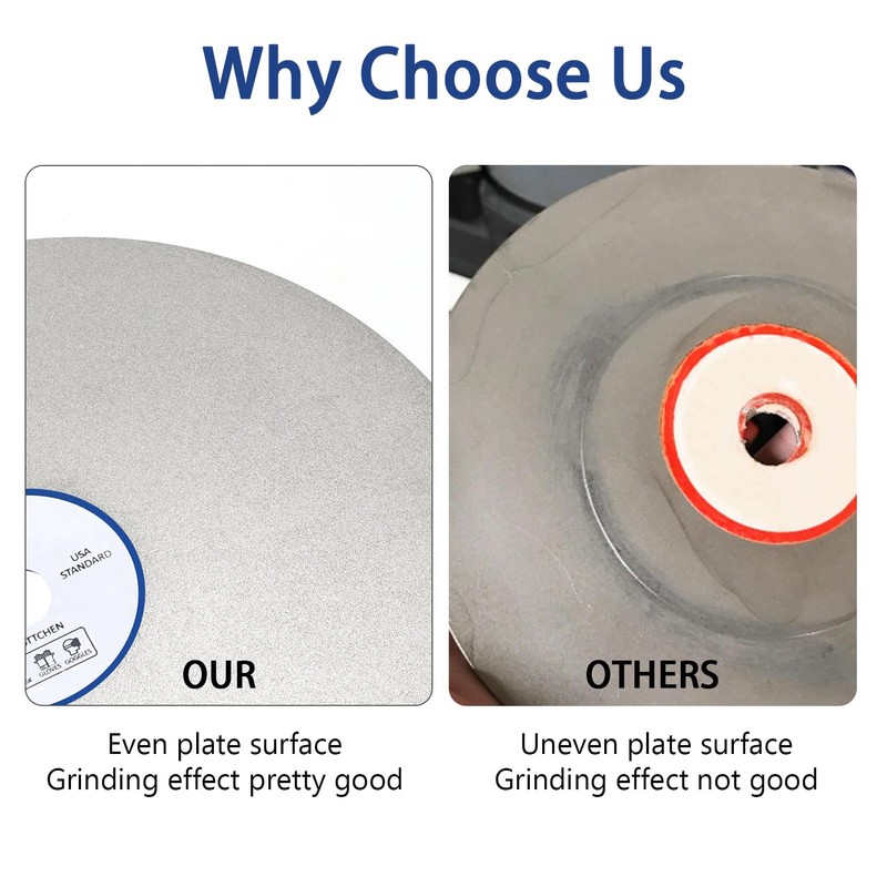 SCOTTCHEN Diamond Flat Lap Wheel 6" x 1/2" Arbor Grinding