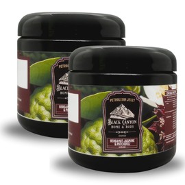 Black Canyon Bergamot Jasmine & Patchouli Scented Petroleum Jelly For Skin, 16 Oz (2 Pack)