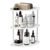 Sezanrpt 3 Tier Acrylic Corner Shelf Organizer Storage 9.5x9.5x15.7 Inch,