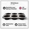 Wrenbury Jumbo Muffin Pan 6 Cup - Nonstick XL Deep