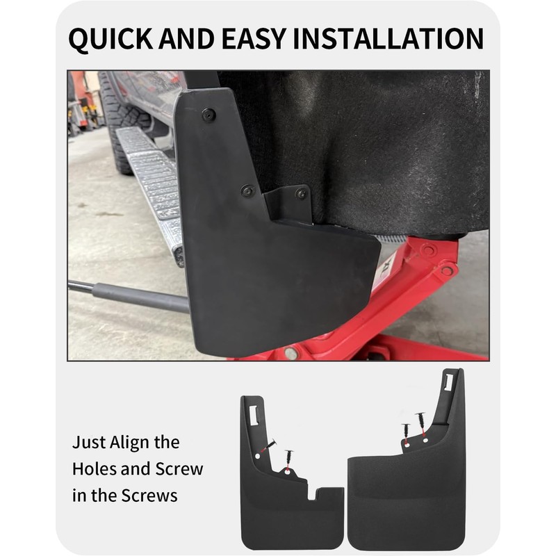 Yldqcfu Mud Flaps for Ford F150 (2021-2023) ，4pc Heavy-Duty Splash