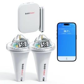 BaldrTherm Wireless Pool Thermometer with 360° LCD Display, Remote Monitoring via App, IPX7 Waterproof, Floating Temperature Sensor for Pool, Hot Tub, Spa & Aquarium, 2pack