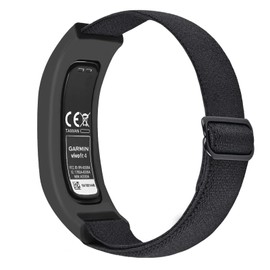 C2D JOY Elastic Nylon Bands Compatible with Garmin Vivofit 4 tracker Replacement Bands with Case-Black