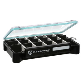 Evolution Fishing BallistiX 3.6 Tackle Tray - Waterproof, Anti-Corrosion, Single Latch, Clear Lid, Lure Box, Tackle Storage Box, Removable Dividers