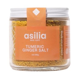 Asilia Salt's Turmeric Ginger Salt | Exotic Spice Mix for Curry, Roasts and Soups | 140g