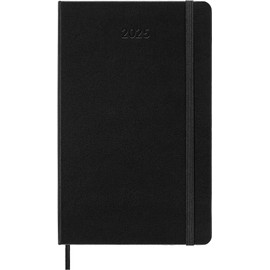 Moleskine PRO 12 Month 2025 Weekly Vertical Planner, Hard Cover, Large (5" x 8.25"), Black, 288 pages