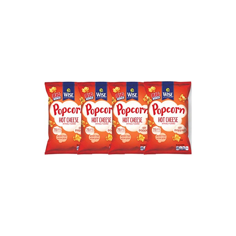 Wise Foods, Food Hot Cheese Popcorn, 4 5 oz Bags