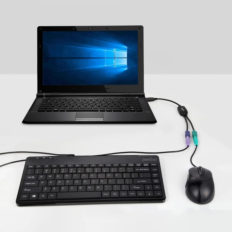 Perixx PERIPRO-705 401 PS2 to USB Converter Adapter KVM Switch, USB IC Built-In