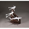 DIVERS/SNORKELERS with Blue Shark from John Perry 9in tall sculpture