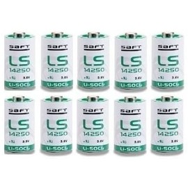(10 PACK) Saft LS-14250 1/2 AA 3.6V Lithium (non Rechargeable)