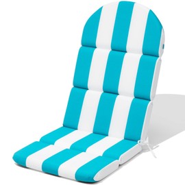 Crestlive Products Adirondack Chair Cushion Outdoor Rocking Chair Cushion Water Repellent 50x19.6x2.3 Inch High Back Patio Cushions Blue White Stripe