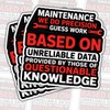 3 Pcs Maintenance Precision Guess Work Sticker – Funny Technician