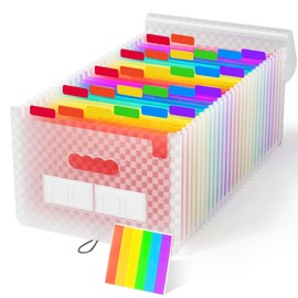 Document Folder A4, 13 Compartments Expanding Folder Sorting Folder Colourful File Organiser Accordion Design with Lid for Storing Papers Management Papers