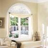 PROTINT WINDOWS Precut Elegant Flower Arched Window Film Shade, Self