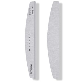 Makartt Nail File - 180/240 Grit Emery Boards for Nails, 2Pcs Dual-Sided Fingernail Files for Natural Nails Prep & Buffing, Reusable Manicure Kit for Salon & DIY Use