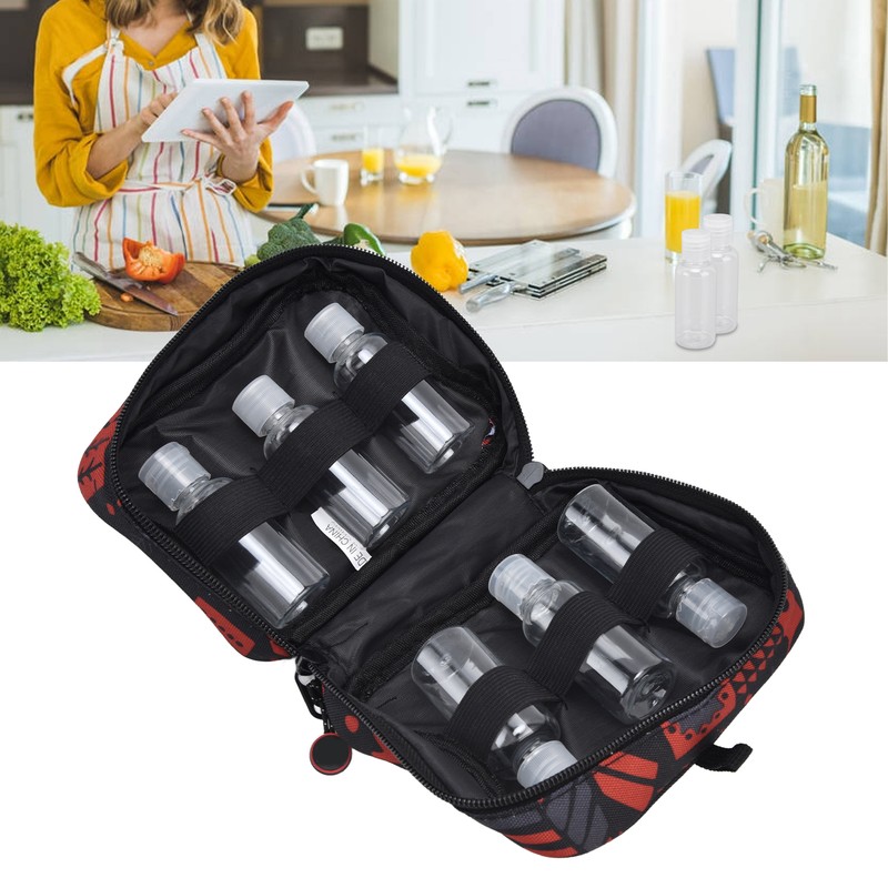 6pcs Camping Spice Containers Mini Portable Transparent Spice Jar Kit