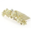Large Decorative Hair Comb Butterfly Rhinestone Crystal Bridal Hair Comb,