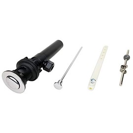 Builders Shoppe 2320CP Bathroom Faucet Vanity Sink Plastic Pop-Up Drain Assembly with Overflow Chrome Finish