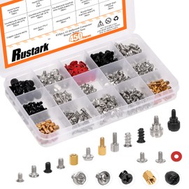 Rustark 450Pcs Computer Screw Assortment Kit Motherboard Standoffs Screws Set PC Screws Kit for Universal Motherboard Hard Drive Computer Case Laptop Case Repair DIY Installation