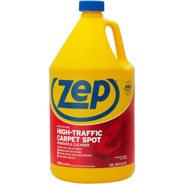 Zep High Traffic Carpet Cleaner - 1 Gallon - ZUHTC128 - Penetrating Formula Removes Deep Stains. Make High-Traffic Areas Look New Again