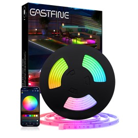 RGB Outdoor LED Strip Lights, LED Light Strip 32.8 ft, Waterproof Rope Light USB Powered APP control with Music Sync LED Strip Light for Bedroom, Outdoor, Holiday and Festivals (Adhesive Not Included)