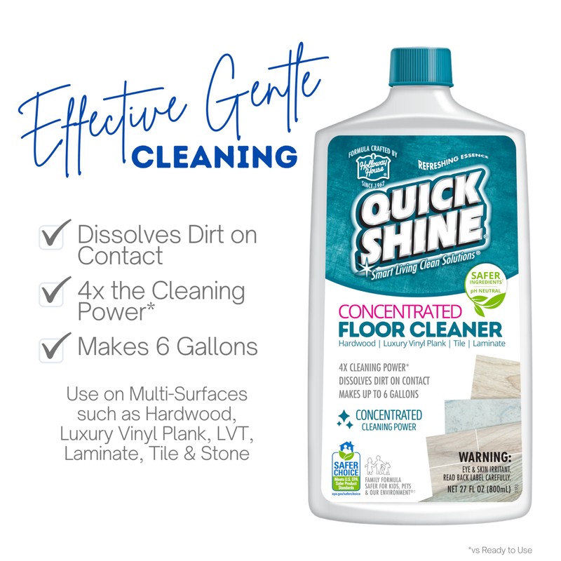 Quick Shine Multi Surface Concentrated Floor Cleaner 27oz, 6Pk |