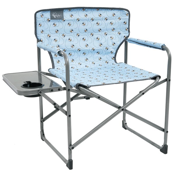 Busy Bee Kids Director Camping Chair with Foldable Side Table,