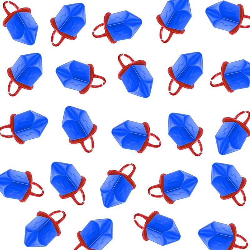 Hanukkah Dreidels Jewel Pop Ring Shape Candy - Blue Raspberry