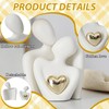 Sikweny Ornaments for Living Room, Ceramic White Ornaments Shelf Decorations
