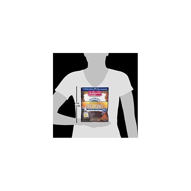 Bridgford Sweet Baby Ray's Original Beef Jerky, High Protein, Zero