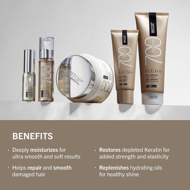 Biotop Professional 700 Keratin + Kale Hair Shampoo - Damaged