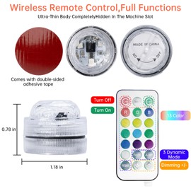 Unmake 4 Pack LED Lights for Ninja Slushie Machine FS301/FS300 - No Installation, 13 Colors & 4 Modes - Bottle Cap-Sized Design for Ninja Slushie Mchine Accessories (4)