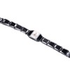 Rockyu Men's Men’s Bracelet, Titanium, Silver, Plated, Masonic Engraving, Magnetic,