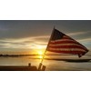 Rod Holder Boat Flag Pole with American Made USA Flag