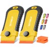 DIYSELF 2 Pcs Plastic Razor Blade Scraper with 10 Pcs