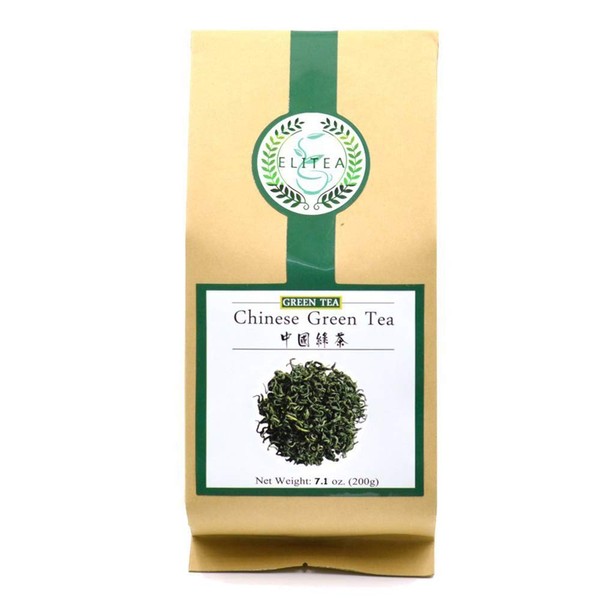 Elitea Quality Daily Green Tea Loose Leaf- 100% Natural Wild Grown China Chinese Restaurant Teas 7.1 Ounce Bag