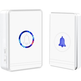 Wireless Doorbell, Greencycle Wireless Doorbell for Home, Waterproof Doorbell Chime Kits, 1000ft Range, with 48 Melodies, 5 Volume Levels & LED Flash,Weatherproof for Home Classroom Office Apartment