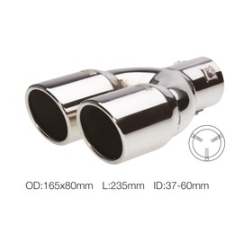 Simoni Racing TRX/18 Exhaust Tip Double Rounded, Stainless Steel