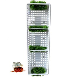 Hermit Crab Layered Rest Platform Hand-Woven Coral Fleece Reptile Habitat Grid Climbing Ladder Small Animal Cage Decoration Hermit Crab Accessories（Three Rooms）