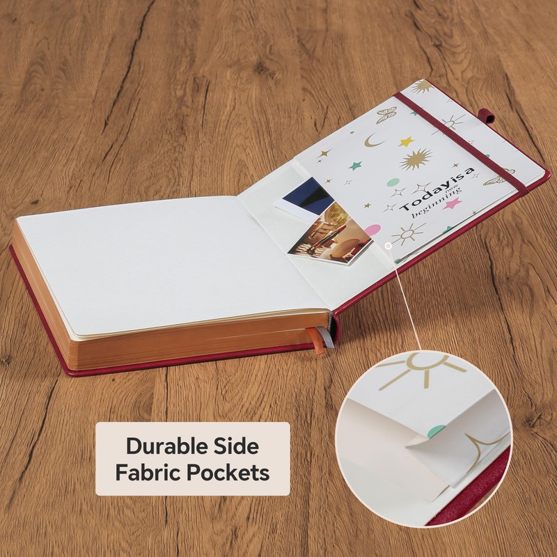 Thick Lined Journal Notebook with Pen, 360 Pages 100gsm Paper,
