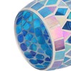 Purple Blue Mosaic Glass Candle Holder Romantic DIY Scented Candle