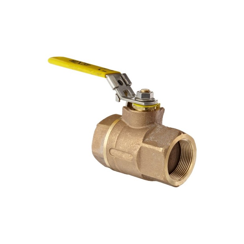 Dixon BBLV150 Brass Ball Valve, Locking Handle, 1-1/2" NPT Female