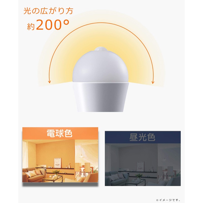 パナソニック LED電球 E26口金 電球60形相当 電球色相当(7.8W) 一般電球・人感センサー LDA8LGKUNS